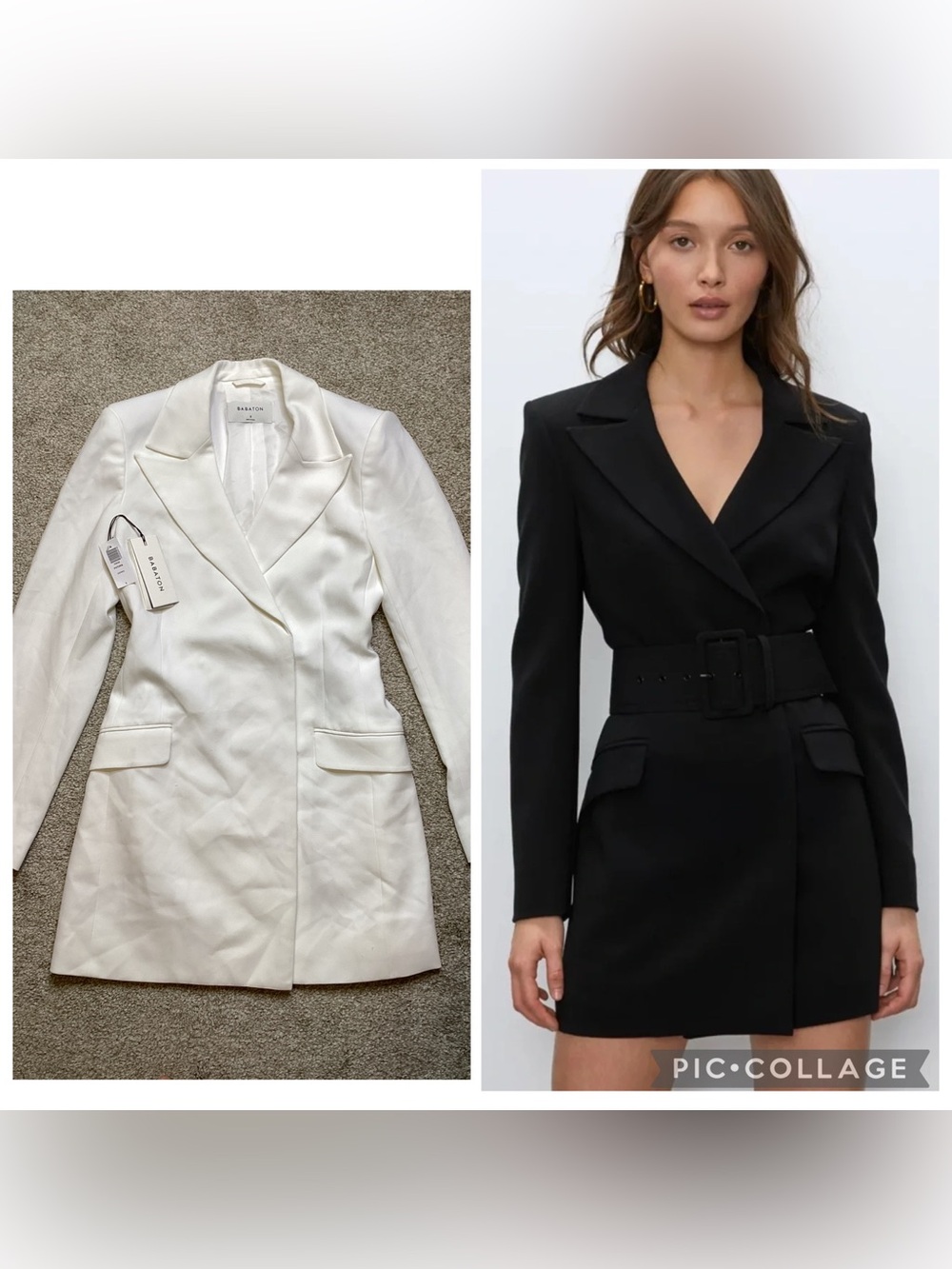 Babaton Futura Blazer Dress Ivory Long 8 Medium  Aritzia